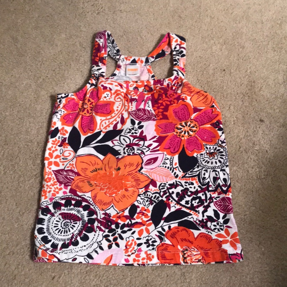 Girls floral patterned tank top.